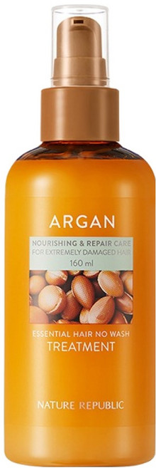 네이처리퍼블릭 아르간 에센셜 헤어 노워시 트리트먼트 팩, 160ml, 1개