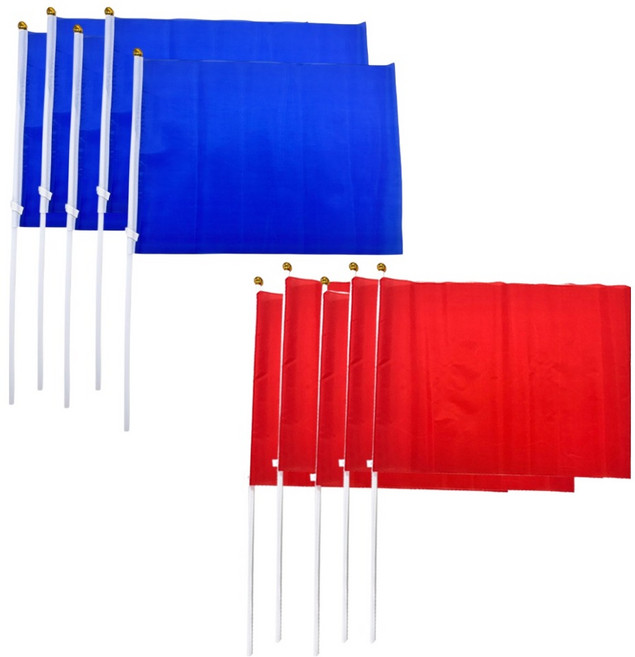 파티공구 응원 깃발 2종 세트, 레드. 블루, 1세트