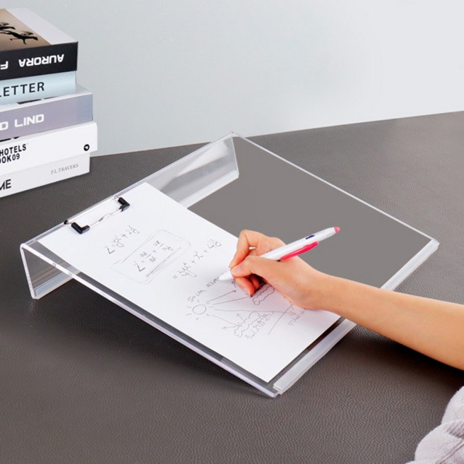 필기용 와이드 아크릴 클립보드, 투명
