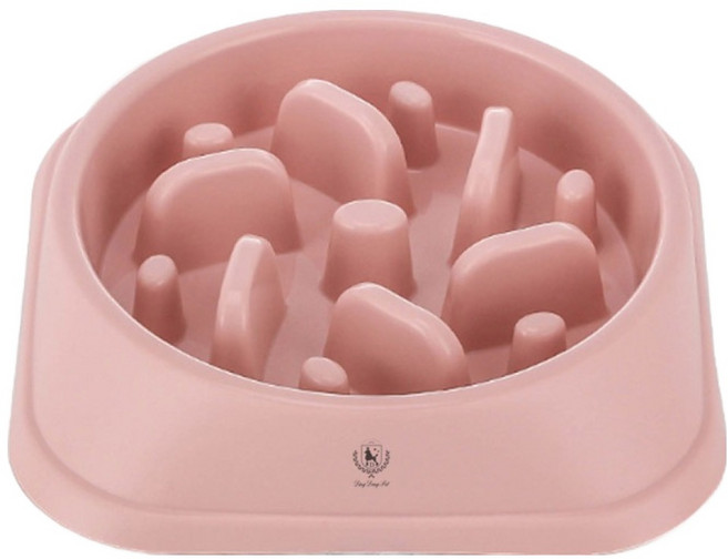 딩동펫 반려동물 급체방지 식기, 핑크, 1개