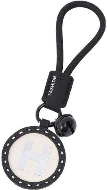 가죽 펜던트 레이저 알파벳 벨 키링