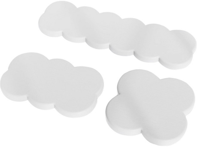 앤티스 클라우드 반영구 다용도 규조토 트레이 소 + 중 + 대 세트, 화이트, 1세트