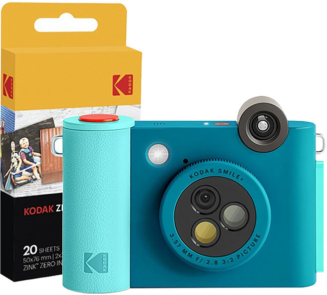 코닥 스마일플러스 포토 프린터 블루 + 인화지 20p 세트, 1세트