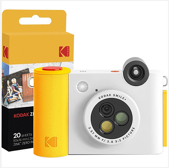 코닥 스마일플러스 포토 프린터 화이트 + 인화지 20p 세트, 1세트
