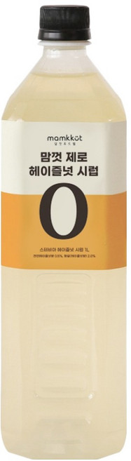 Mamkkut 零卡甜菊糖榛果糖漿, 1個, 1L