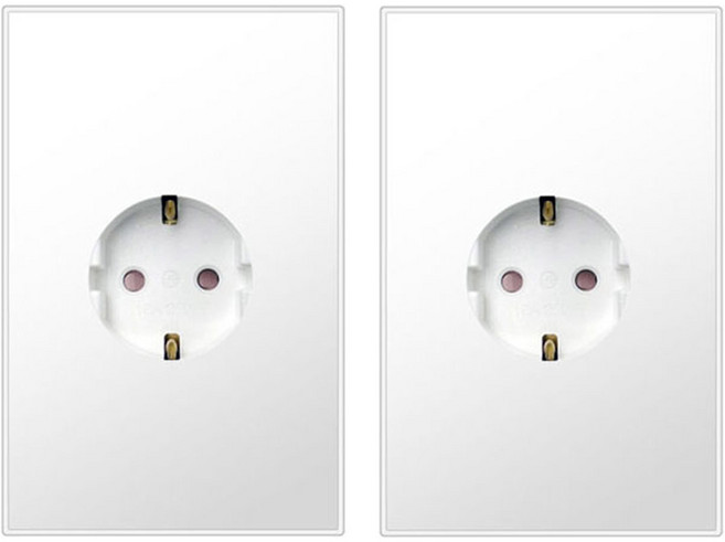 보에담 매입콘센트 1구 스노우화이트, 2개