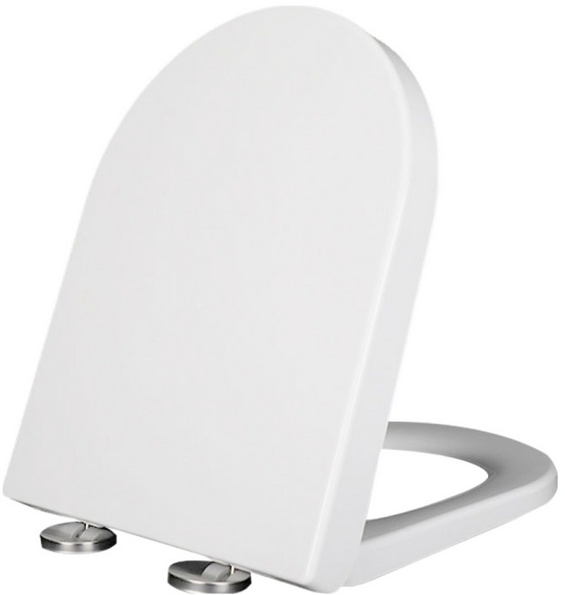 스마트 상부 체결 방식 하드 변기커버 U형, 화이트, 1개