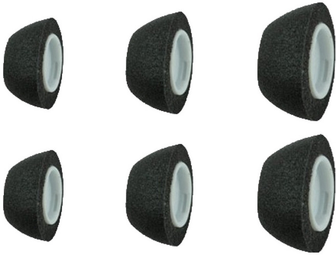 컴플라이 트루그립 맥스 에어팟 프로 1 / 2 이어팁 3종 x 2p, 블랙, 1세트