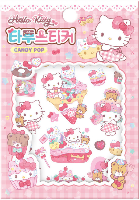 산리오캐릭터즈 헬로키티 타투스티커 CANDY POP, 아이누리