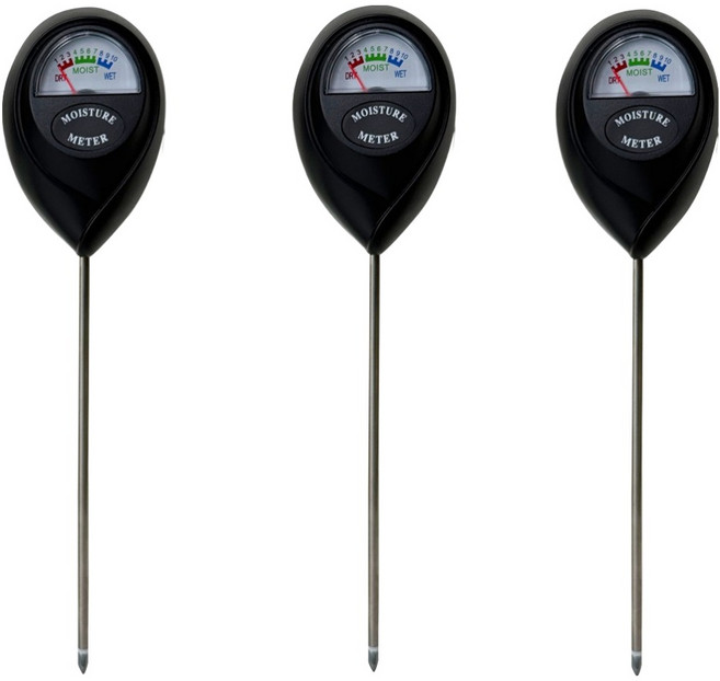 랩앤툴스 토양 화분 식물 흙 습도 수분 측정기, 블랙, 3개