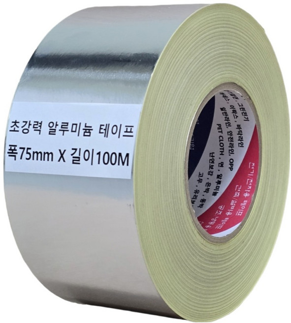 덕트몰 대용량 초강력 접착 알루미늄 은박 테이프 75mm x 100m, 1개