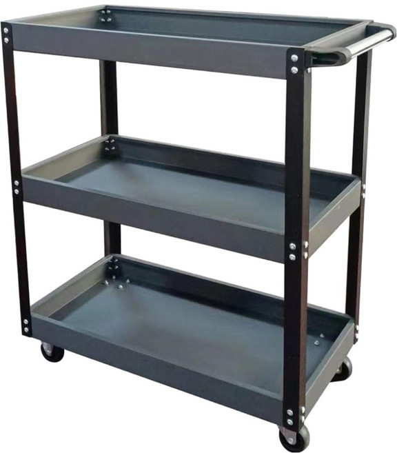 JW종원 고급형 이동식 공구대 3단 공구함 철재 툴픽업 공구통 공구박스 정리 수납 선반 작업대, 1개