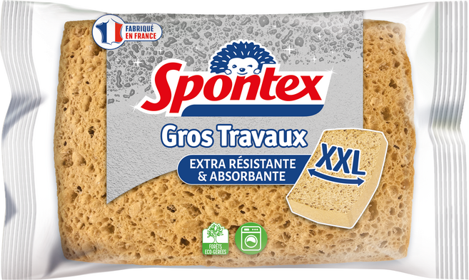 스폰텍스 GROS TRAVAUX 스크럽 스펀지 XXL 대형, 1개, 1개입