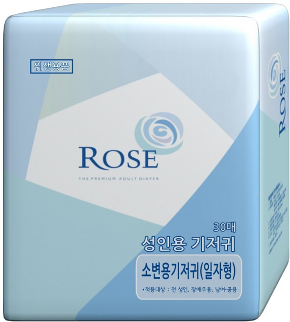 로즈 남녀공용 소변용 일자형 패드형 성인기저귀, 30매입, 1팩