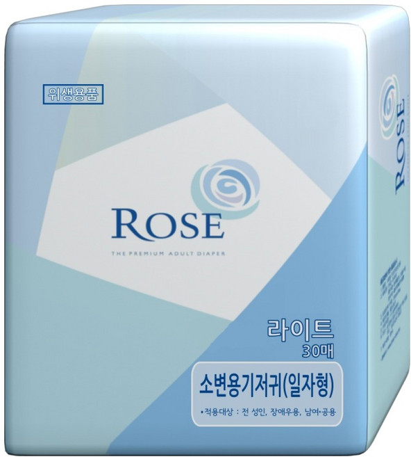로즈 성인용 일자형 라이트 속기저귀, 30매입, 1개