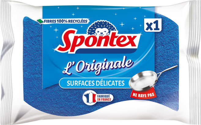 스폰텍스 L'ORIGINALE SURFACES DÉLICATES 민감 표면 전용 스크럽 스펀지, 1개, 1개입