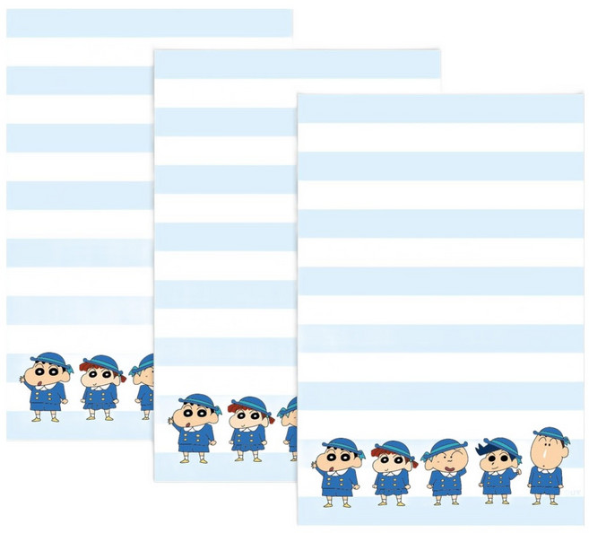 플라잉웨일즈 짱구는 못말려 메모패드 80 x 120 mm, 유치원, 80매, 3개