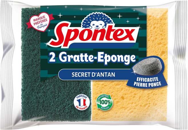 스폰텍스 SECRET D ANTAN 빈티지 무드 스크럽 스펀지, 1개, 2개입