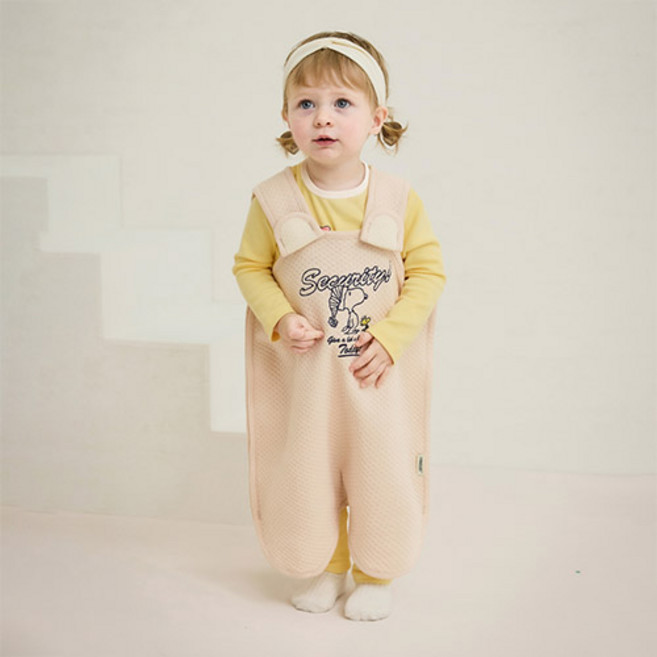 밀크마일 아동용 피너츠 스누피 슬리핑 보온 삼중지 수면조끼