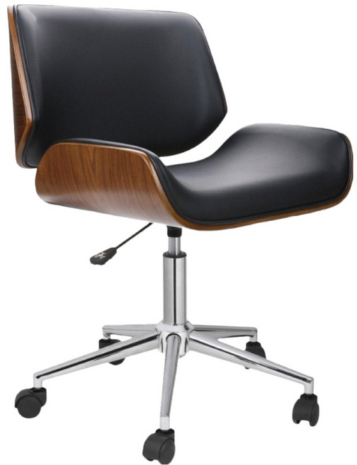 E-home Edgar 埃德加 可調式曲木電腦椅 KCH019A-blk, 黑色