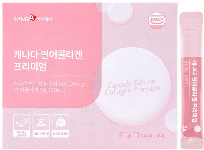 상아제약 캐나다 연어콜라겐 프리미엄, 60회분, 1개