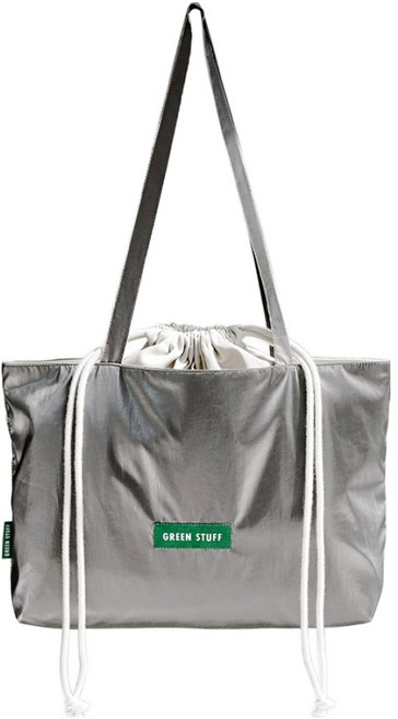 그린스터프 보트 스트링 쇼퍼백 66 메탈릭 나일론