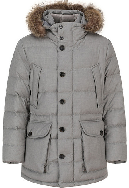 올젠 남성용 라쿤퍼 후드 사파리 덕 다운 ZOD4FP1306