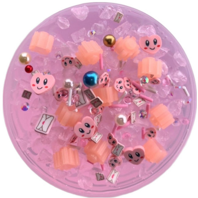 에밀리슬라임 사랑비 클리어 슬라임, 1개, 250g, 핑크