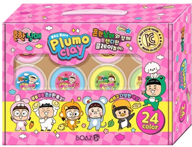 흔한남매 24색 클레이 세트 610g, 1세트, 혼합색상