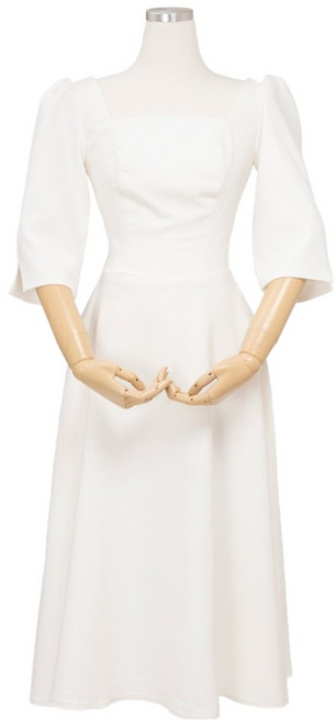 릴리드레스 끌라르떼 스퀘어넥 미디 드레스 LDS108