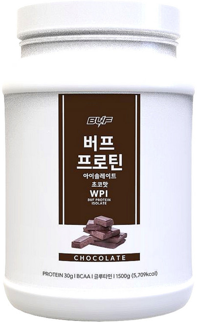 버프 프로틴 아이솔레이트 유청 보충제 파우더 01 초코맛, 1.5kg, 1개