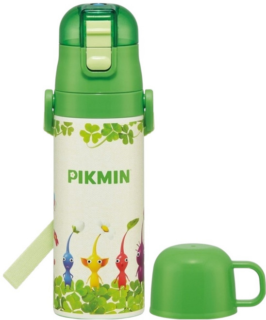 Skater 不鏽鋼超輕量水壺, PIKMIN 綠色, 470ml, 1個