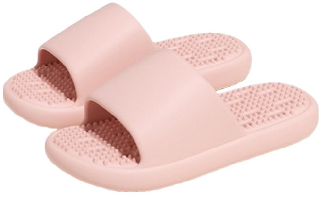블럭마트 구멍송송 물빠짐 지압 욕실화, 핑크, 1개
