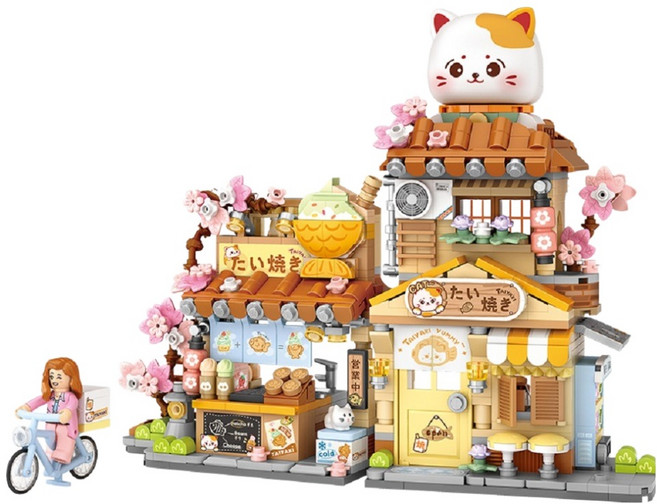 LoZ 微型積木鯛魚燒店 LOZ 4801 923片, 1個, 黃色