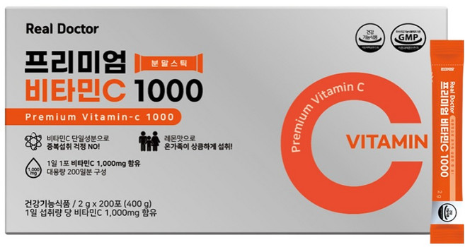 리얼닥터 프리미엄 비타민C 1000 분말스틱, 200회분, 1개