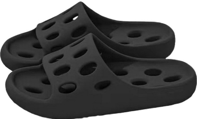 블럭마트 구멍송송 물빠짐 욕실화, 블랙, 1개