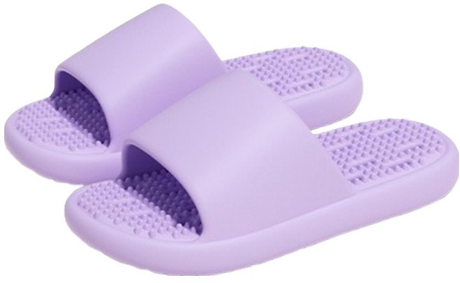 블럭마트 구멍송송 물빠짐 지압 욕실화, 퍼플, 1개