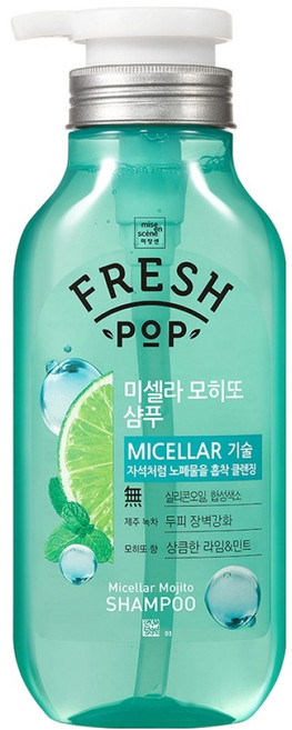 프레시팝 두피 클렌징 샴푸 모히또향, 500ml, 1개