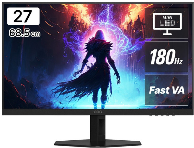 AOC 알파스캔 QHD QD Mini LED 180 HDR 1000 무결점 모니터, 68.5cm, Q27G40XMN