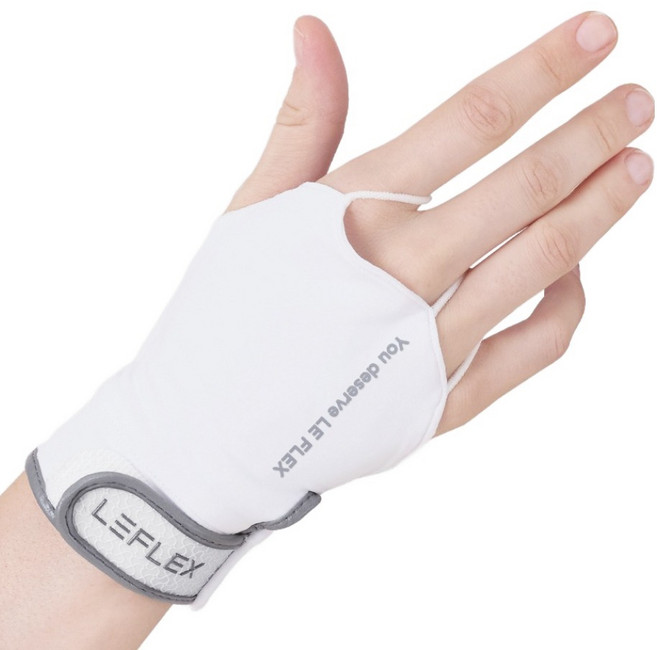 르플렉스 남성용 자외선차단 골프 손등장갑 오른손용, 화이트, 1개