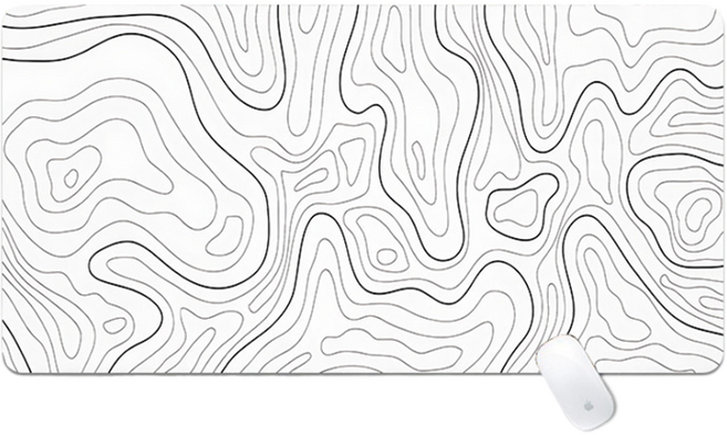 쇼핑닥터 게임용 사무용 마우스 장패드 800 x 300 x 2 mm, 라인스트라이프화이트, 1개