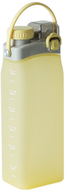 무디타 리본제이 플래티넘 실리콘 롤업 텀블러, 옐로우, 600ml, 1개