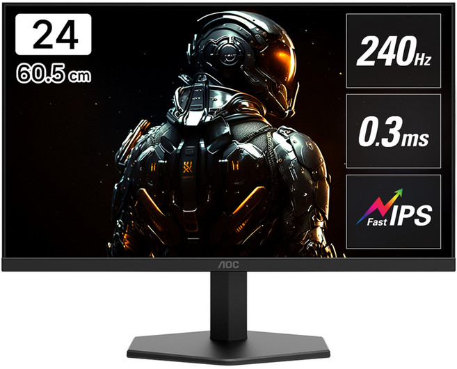 AOC 알파스캔 AOC 24G11 게이밍 240 FAST IPS HDR 모니터, 60.5cm, 24G11ZE(무결점)