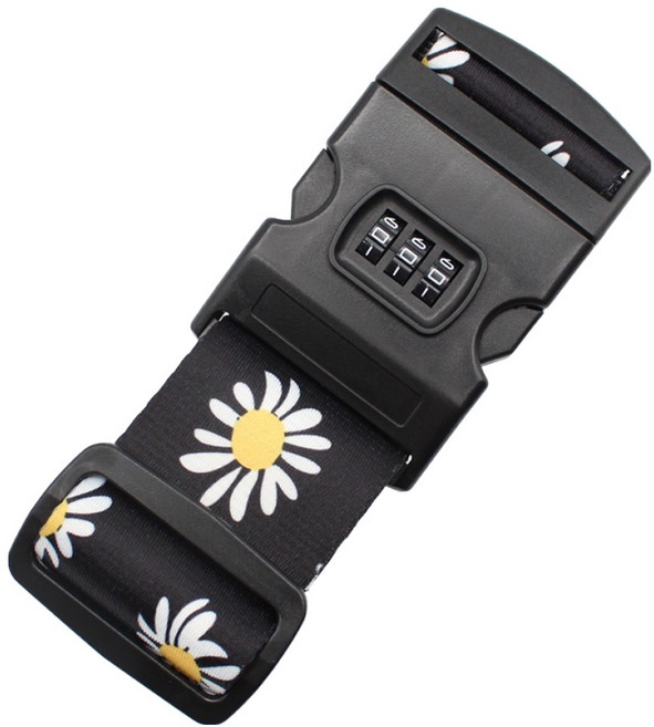 트래블큐브 패턴 여행가방 3다이얼 보호벨트