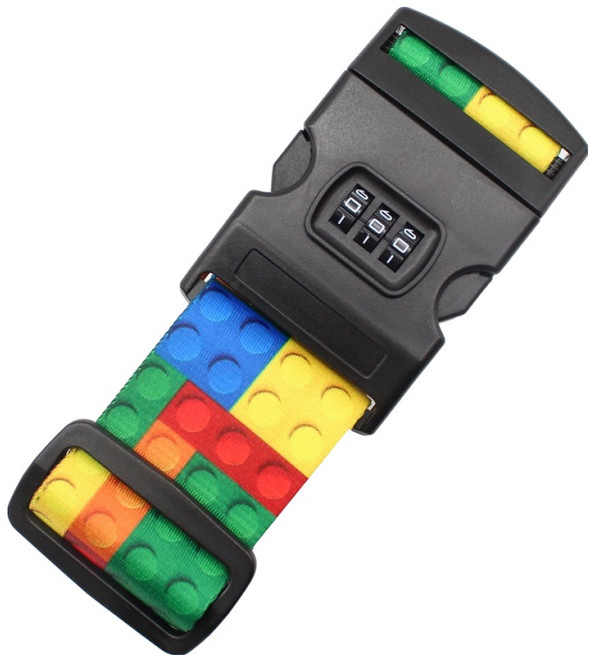 트래블큐브 패턴 여행가방 3다이얼 보호벨트