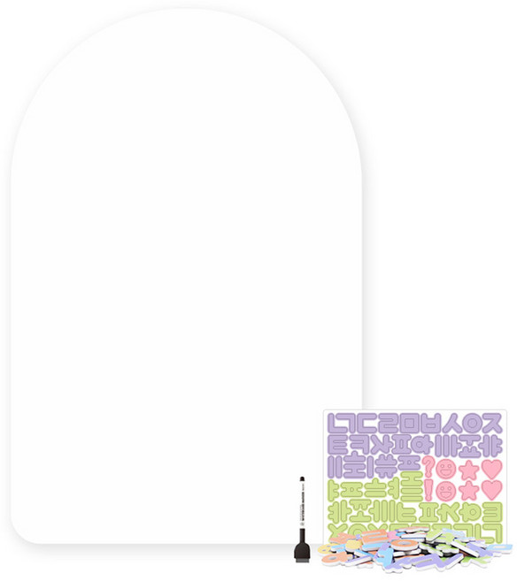 아리아띠 붙이는 유아자석 유리용 두들보드 세트 하우스, 화이트, 1세트