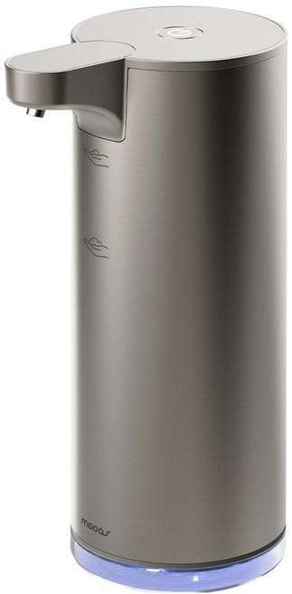 무아스 퓨어앤클린 소프트버블 메탈 자동 디스펜서, 실버, 1개