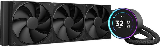 NZXT 恩傑 CPU 水冷散熱器 KRAKEN ELITE V2 360, 1個, 黑色