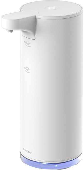 무아스 퓨어앤클린 소프트버블 메탈 자동 디스펜서, 화이트, 1개