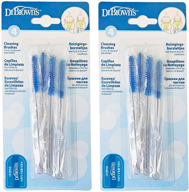 닥터브라운 통기시스템 전용 크리닝 브러쉬 4p, 2개, 블루